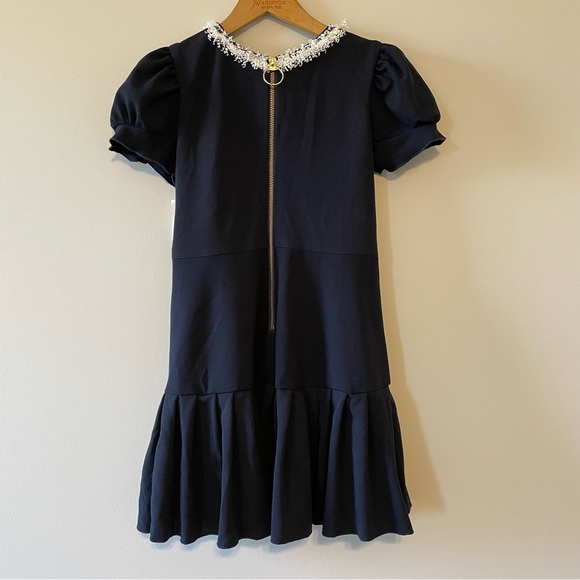 Zoe Ltd Dress Size 12 Navy Blue Nora Fringe Short Sleeve - Picture 3 of 7